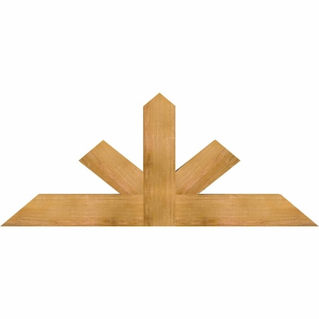 Ekena Millwork Saratoga Rough Sawn Timber Gable Bracket, Western Red Cedar, 60"W x 25"H x 4"D x 6"F, 10/12 Pitch GBW060X25X0406SAR00RWR